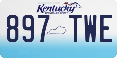 KY license plate 897TWE