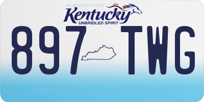 KY license plate 897TWG