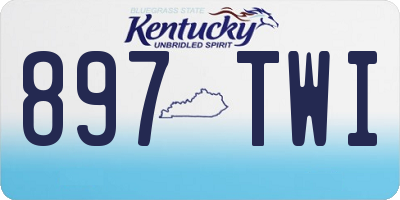 KY license plate 897TWI