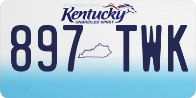 KY license plate 897TWK