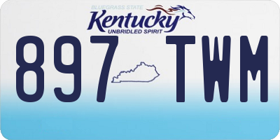 KY license plate 897TWM