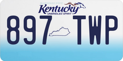 KY license plate 897TWP