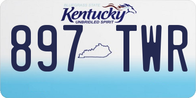 KY license plate 897TWR