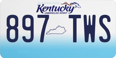 KY license plate 897TWS