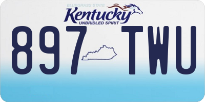 KY license plate 897TWU