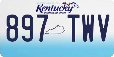 KY license plate 897TWV