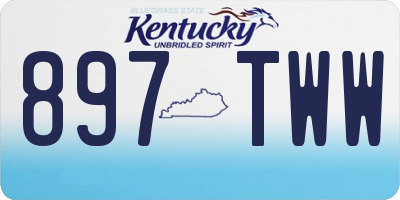KY license plate 897TWW