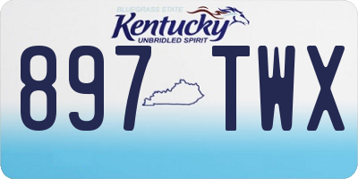 KY license plate 897TWX