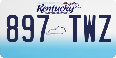 KY license plate 897TWZ
