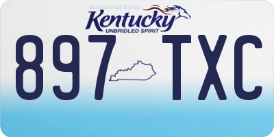 KY license plate 897TXC