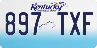 KY license plate 897TXF