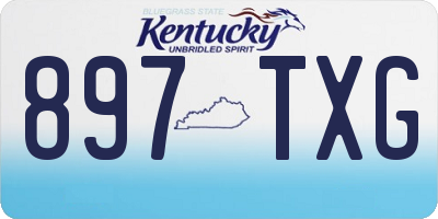 KY license plate 897TXG
