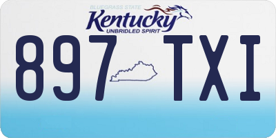 KY license plate 897TXI