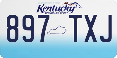 KY license plate 897TXJ
