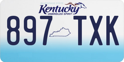 KY license plate 897TXK