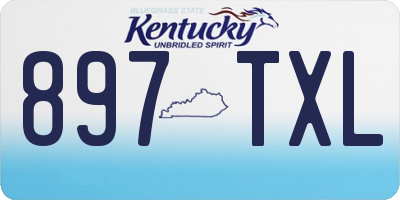 KY license plate 897TXL