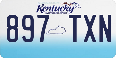 KY license plate 897TXN