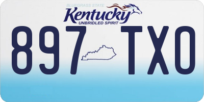 KY license plate 897TXO
