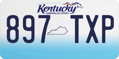 KY license plate 897TXP