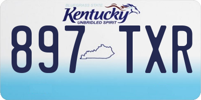 KY license plate 897TXR