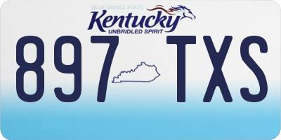 KY license plate 897TXS