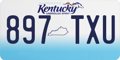 KY license plate 897TXU