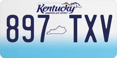 KY license plate 897TXV