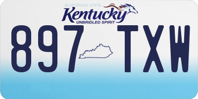 KY license plate 897TXW