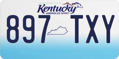 KY license plate 897TXY