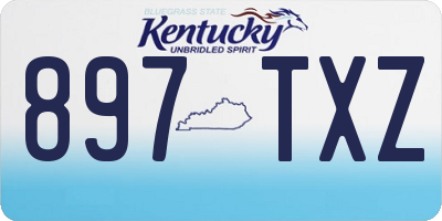 KY license plate 897TXZ