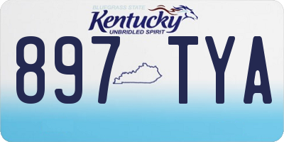 KY license plate 897TYA
