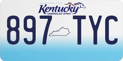 KY license plate 897TYC