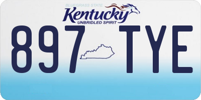KY license plate 897TYE