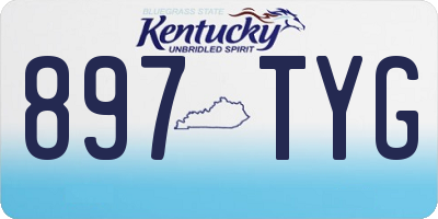 KY license plate 897TYG