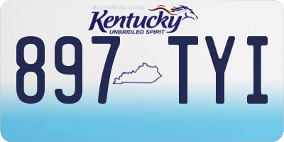KY license plate 897TYI