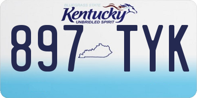 KY license plate 897TYK