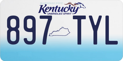 KY license plate 897TYL
