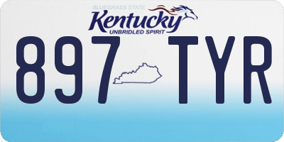 KY license plate 897TYR