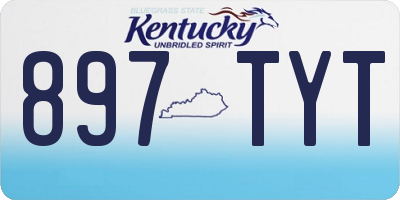 KY license plate 897TYT
