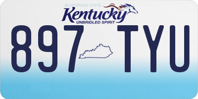 KY license plate 897TYU