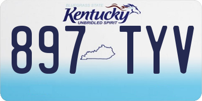 KY license plate 897TYV