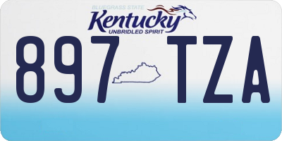KY license plate 897TZA