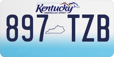 KY license plate 897TZB