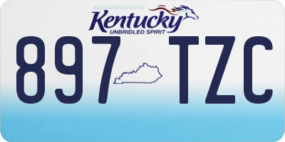 KY license plate 897TZC