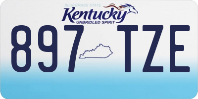 KY license plate 897TZE