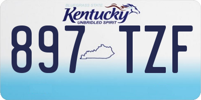KY license plate 897TZF