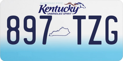 KY license plate 897TZG