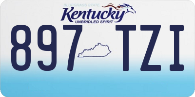 KY license plate 897TZI
