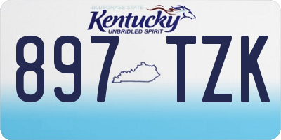 KY license plate 897TZK