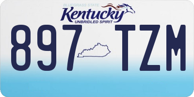 KY license plate 897TZM
